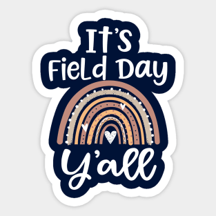 It's Field Day y'all  rainbow Kids Teachers Field Day 2022 Sticker